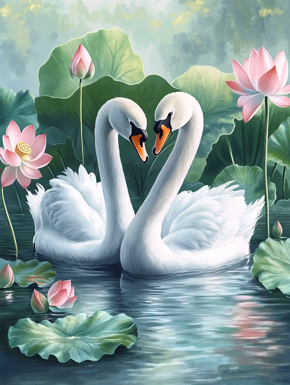 Diamond Painting - Evig kärlek i naturens famn (Beställningsvara)