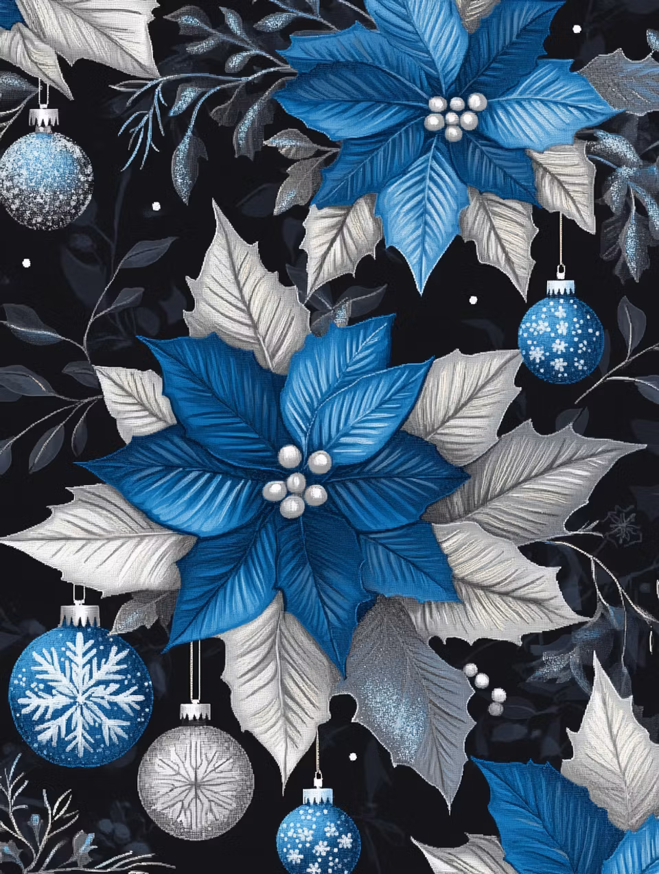 Diamond Painting - Frostblå drömmar och julens glans (Beställningsvara)