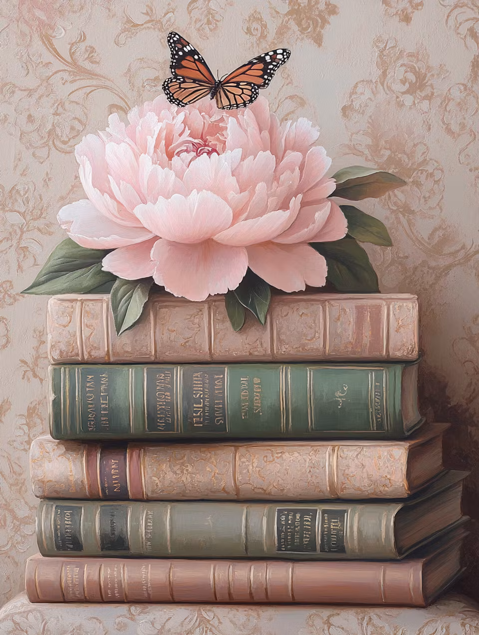 Korsstygn, nybörjare, böcker, blomma, fjäril