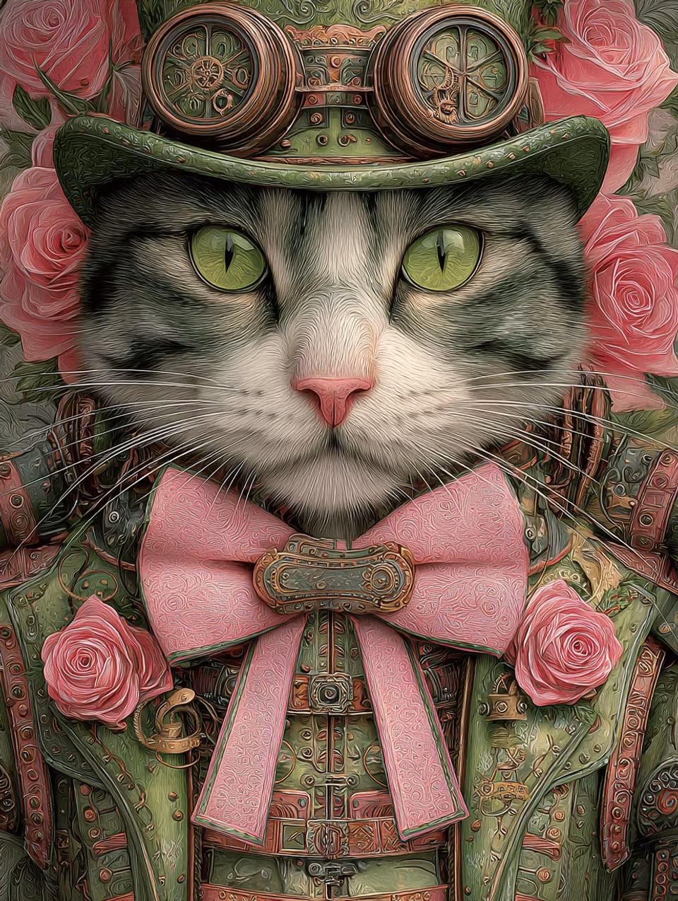 Paint by number - Rosornas Steampunk-väktare (Beställningsvara)