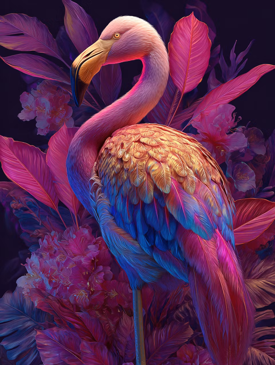 Korsstygn - Den Magiska Flamenco-fågeln (Beställningsvara)