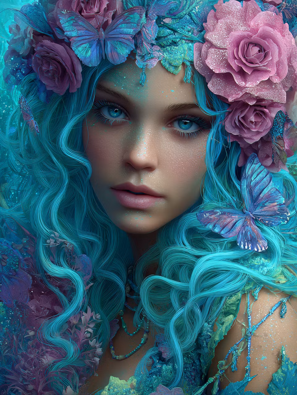 Korsstygn - Trollbunden i Korallskimmer (Beställningsvara)