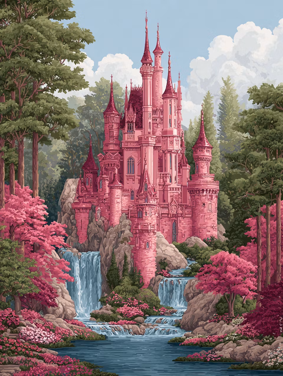 Paint by number - En Saga i Rosa Toner (Beställningsvara)