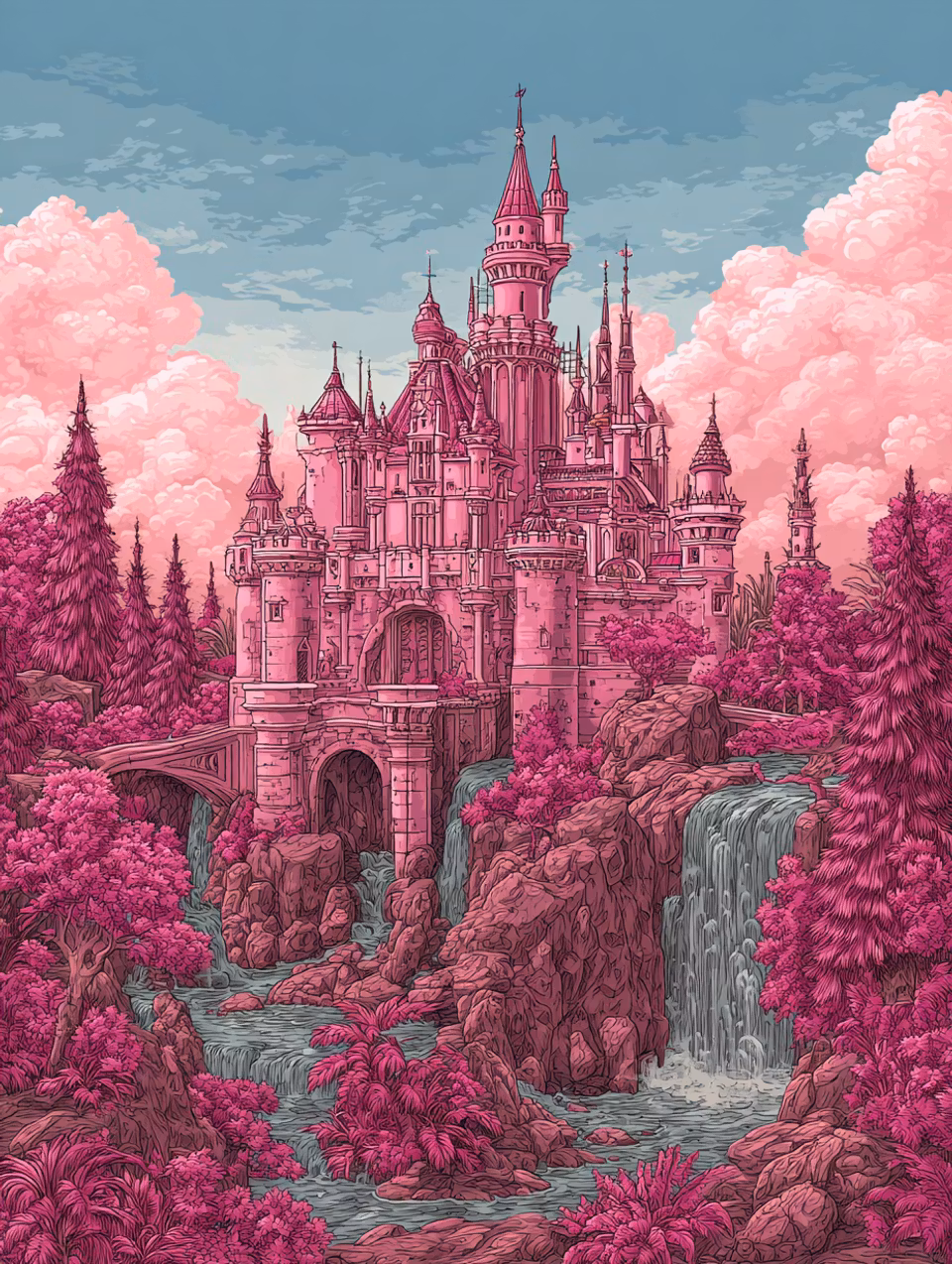 Paint by number - En saga i rosaskimrande dalar (Beställningsvara)