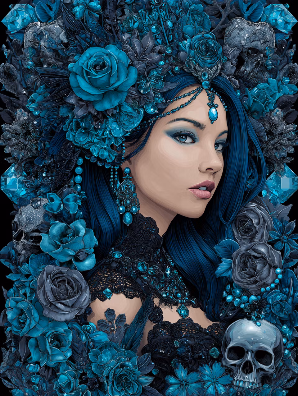 Paint by number - Gothic glamour (Beställningsvara)