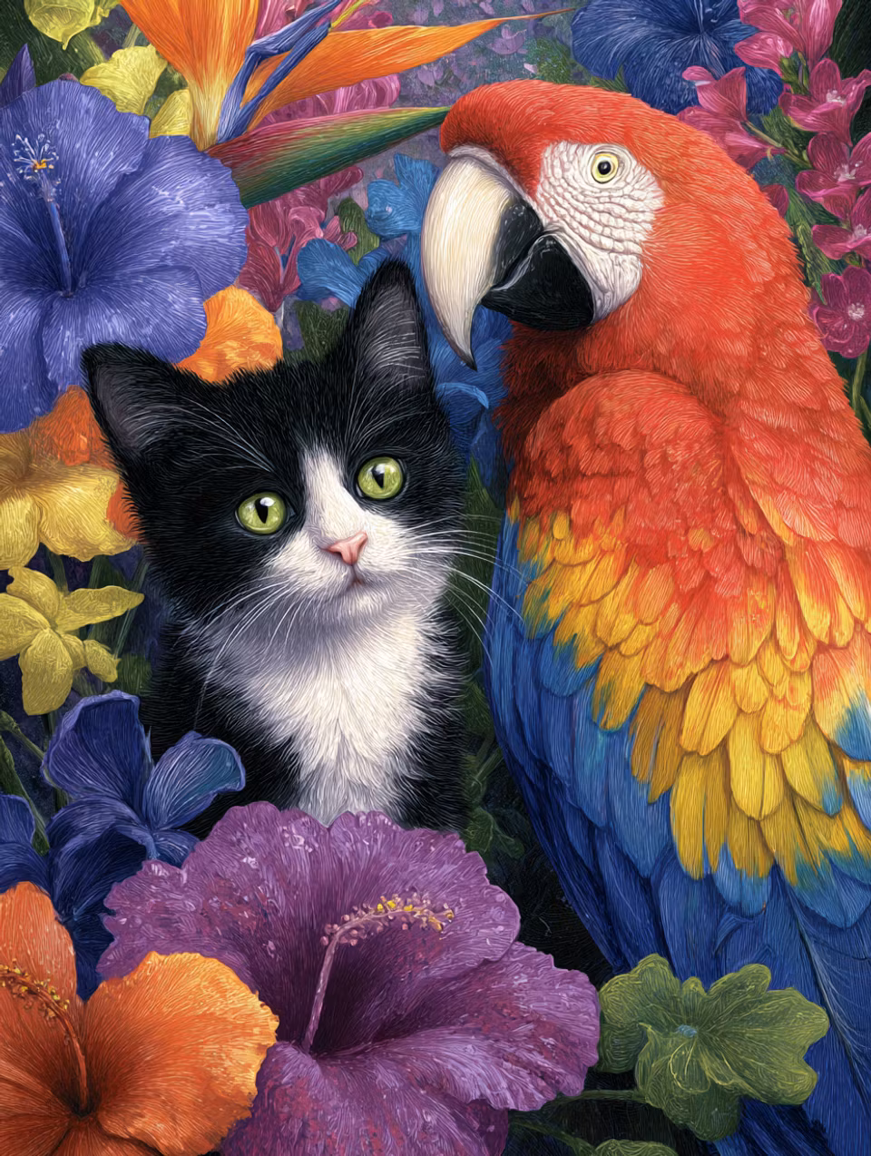 Paint by number - Djungelvänner (Beställningsvara)