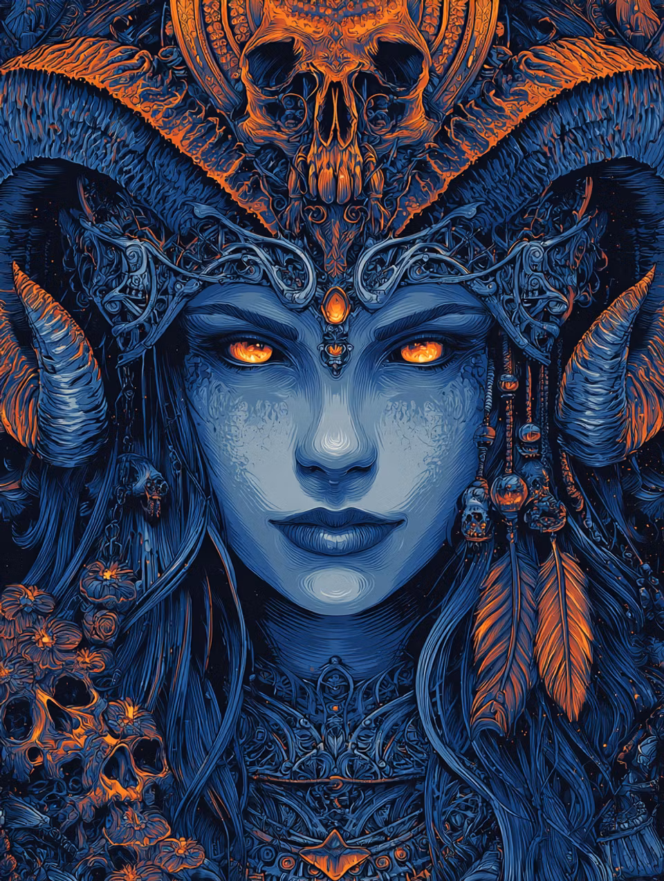 Korsstygn - Eldblick i isblått (Beställningsvara)