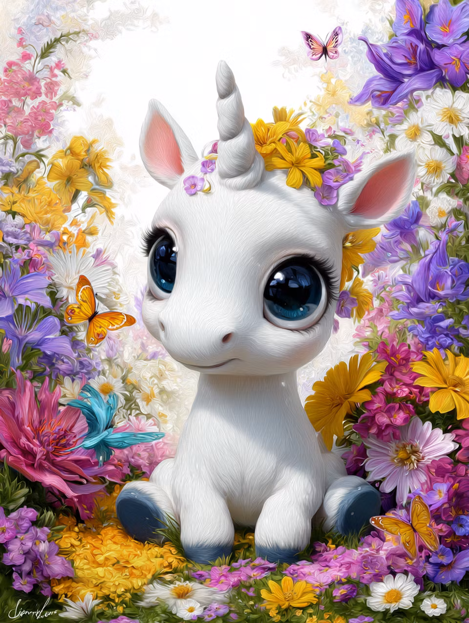 Korsstygn - Sagoskimmer i vitt (Beställningsvara)