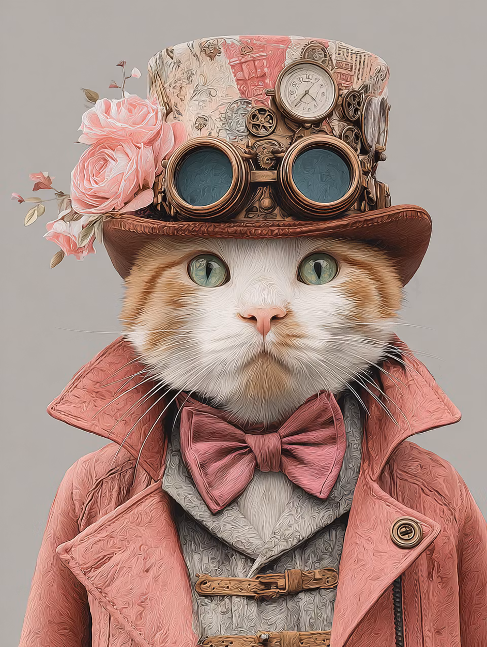 Paint by number - Sir Mjau von Steampunk (Beställningsvara)