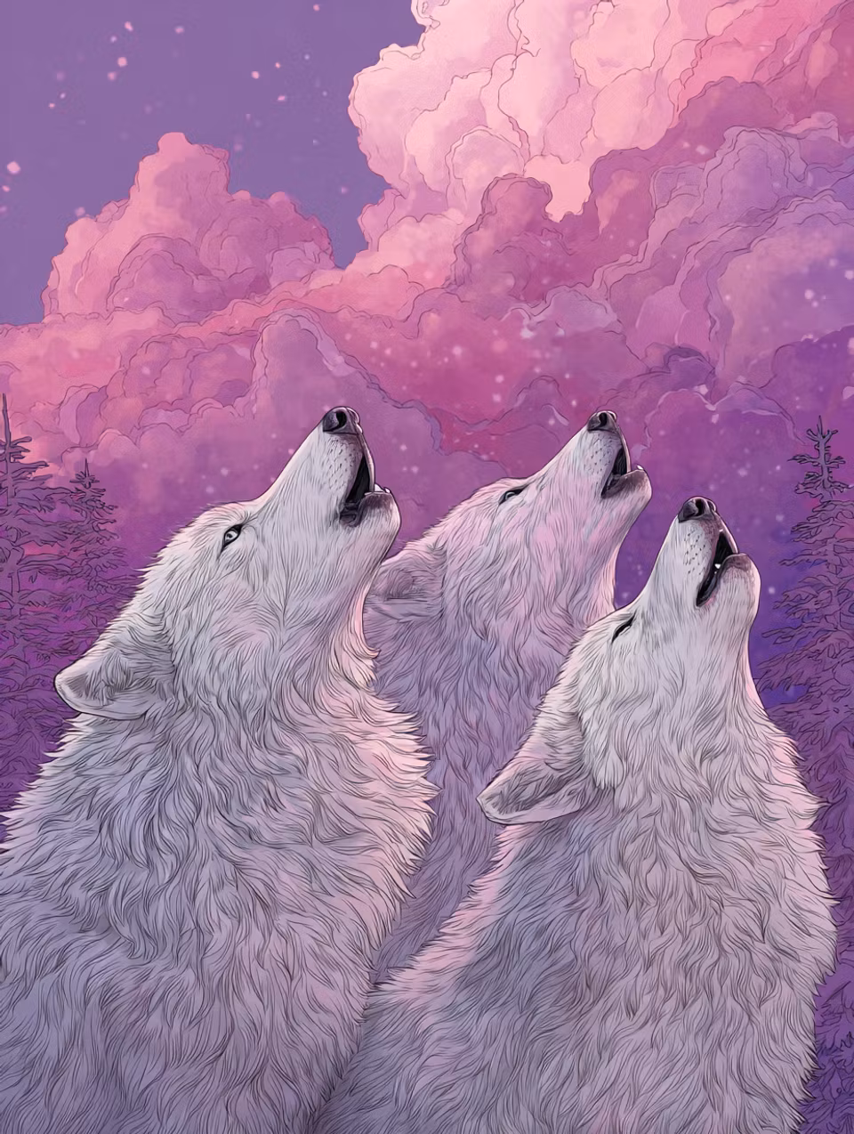 Paint by number - Flockens nattbön (Beställningsvara)