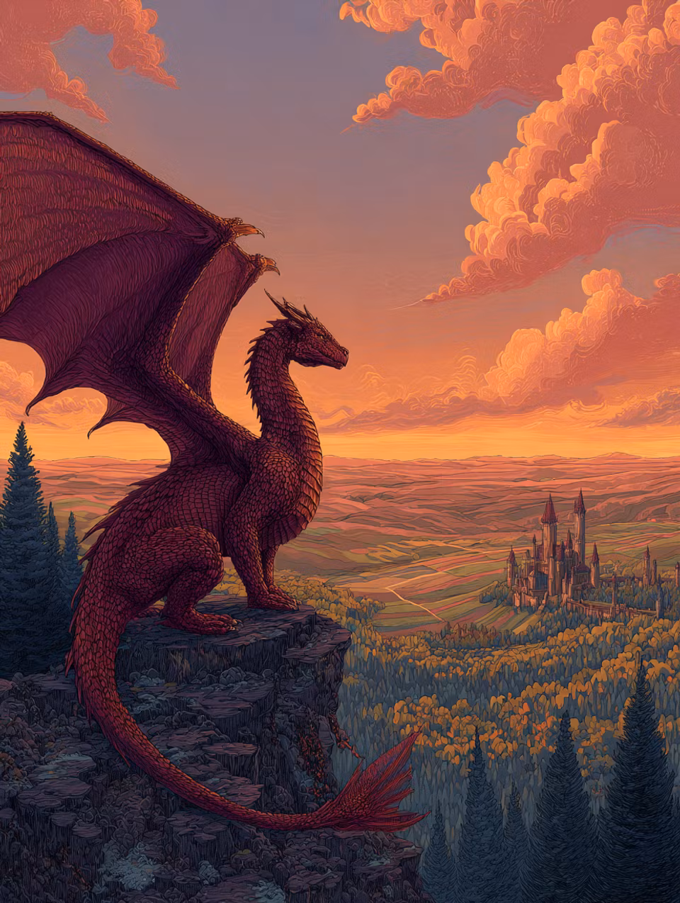 Paint by number - Legenden på bergskammen (Beställningsvara)