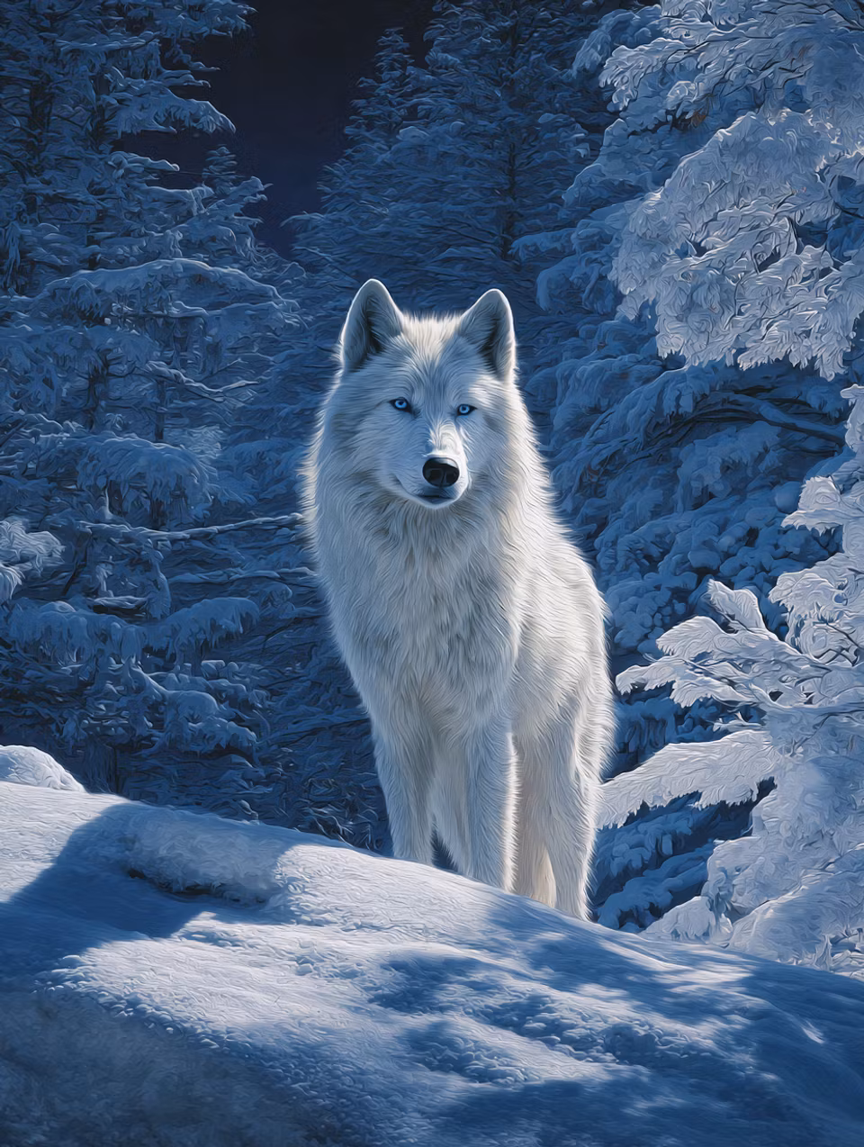 Paint by number - Snöskogens själ (Beställningsvara)