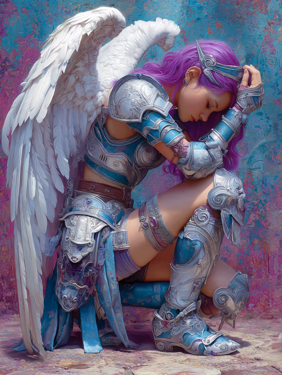 Korsstygn - Krigarängelns vila (Beställningsvara)