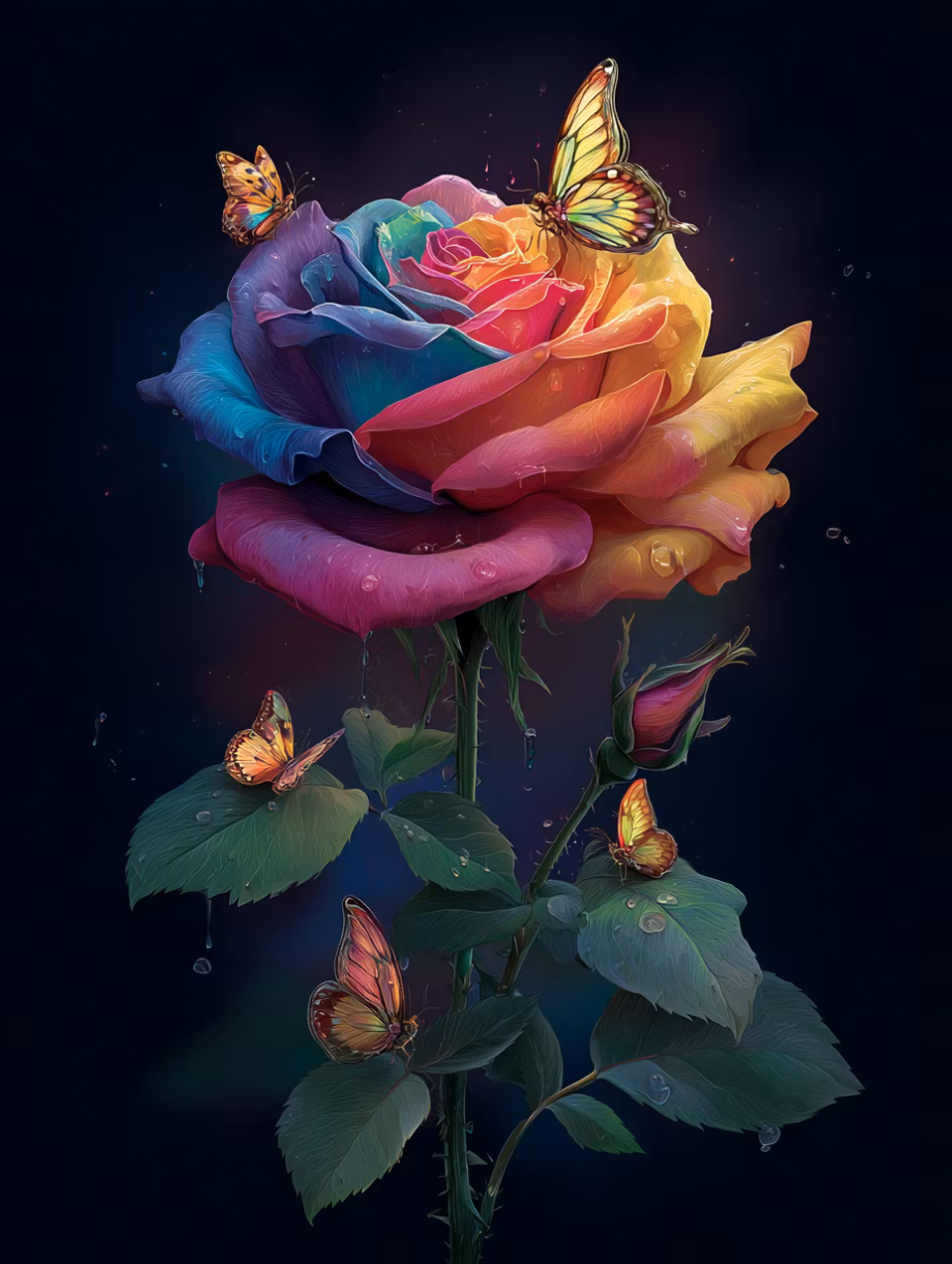 Korsstygn - Nattens färgexplosion (Beställningsvara)