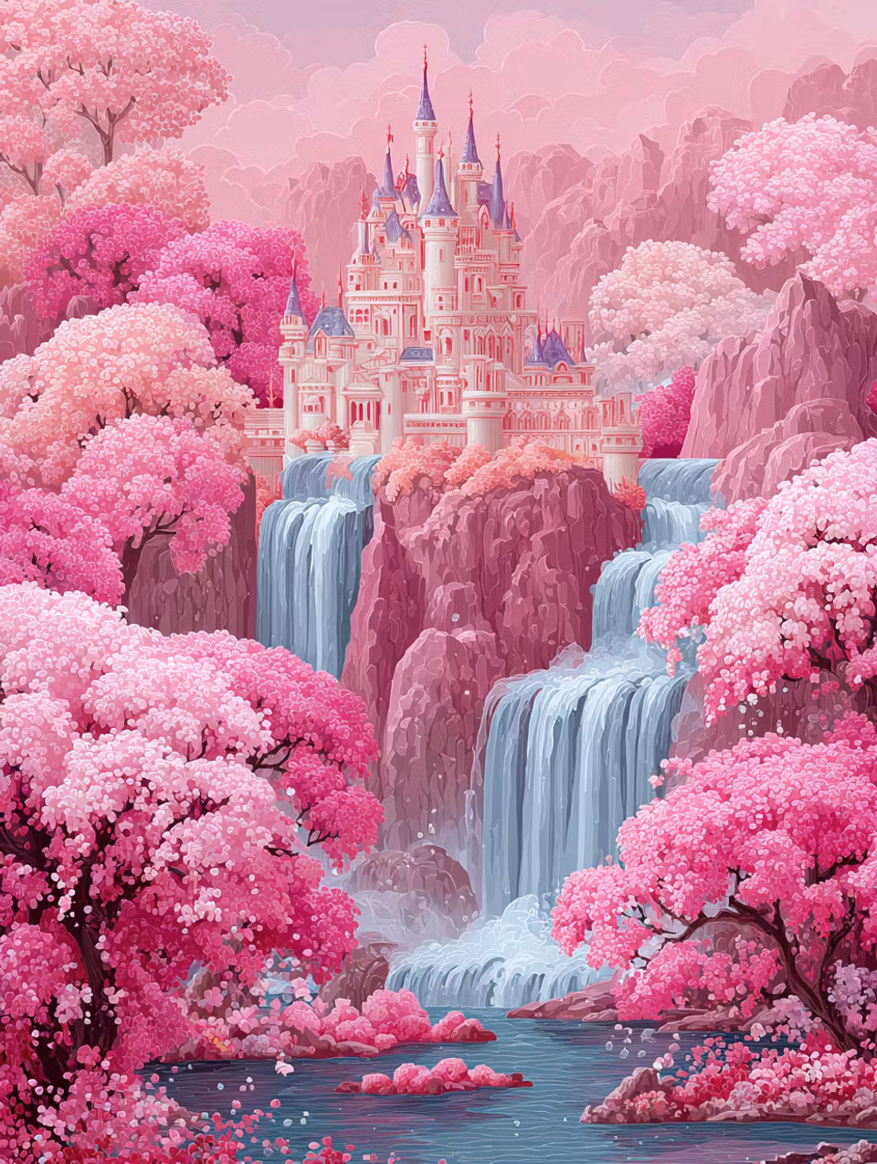 Paint by number - Vattenfallens förtrollning (Beställningsvara)