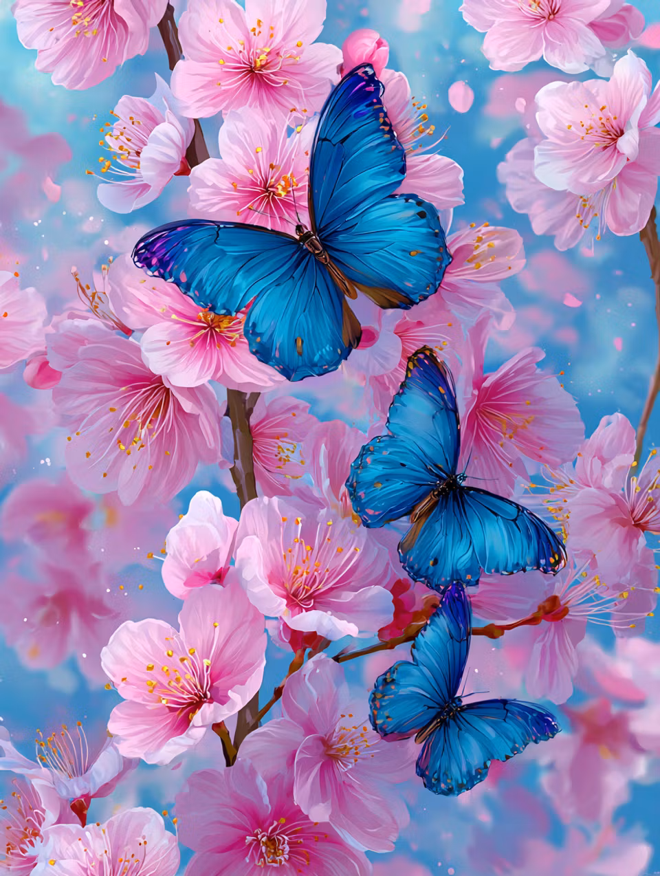 Paint by number - Vingar över sakura (Beställningsvara)