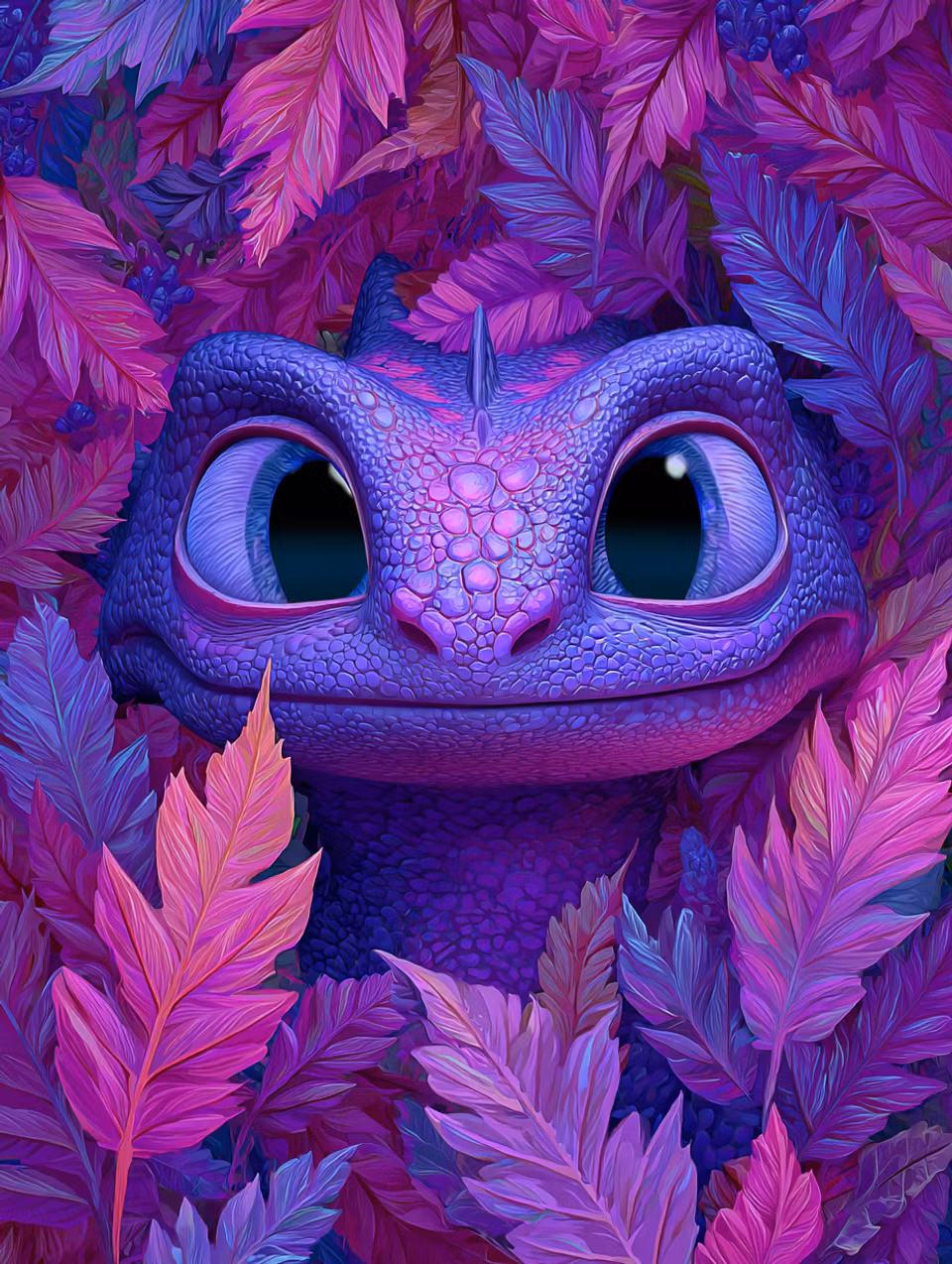 Paint by number - Purpurdrakens gömställe (Beställningsvara)