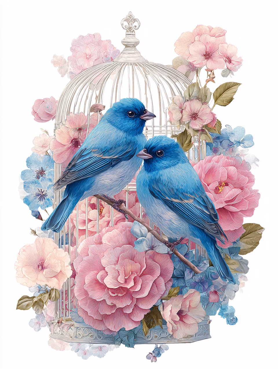 Paint by number - Kärlek i Öppen Bur (Beställningsvara)