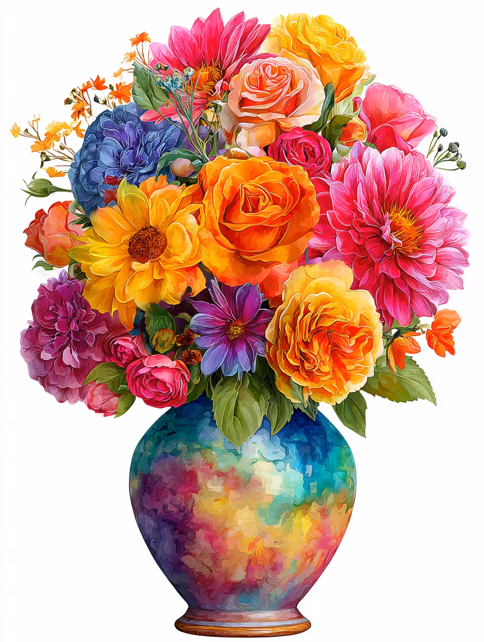 Paint by number - Storslagen blomstersymfoni (Beställningsvara)