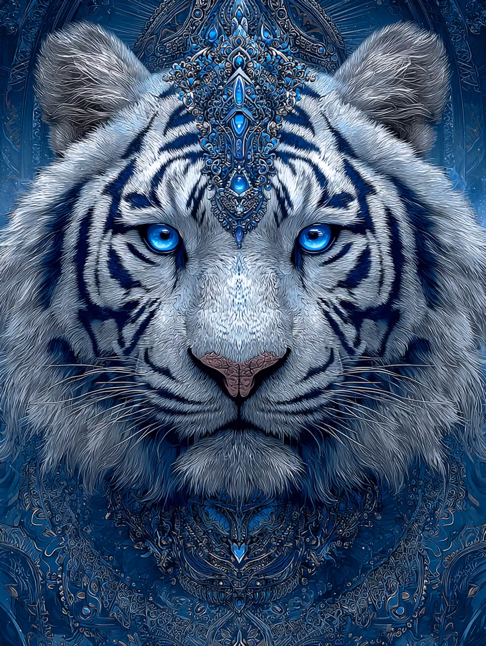 Paint by number - Den kungliga vita tigern (Beställningsvara)