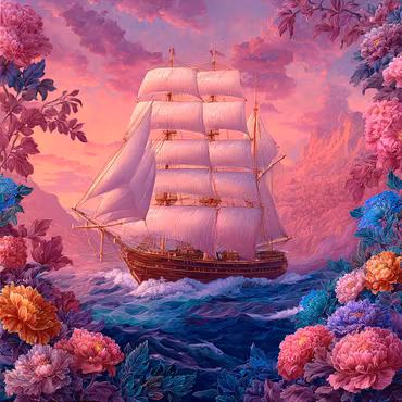 Korsstygn - Blommornas resa 20x20cm