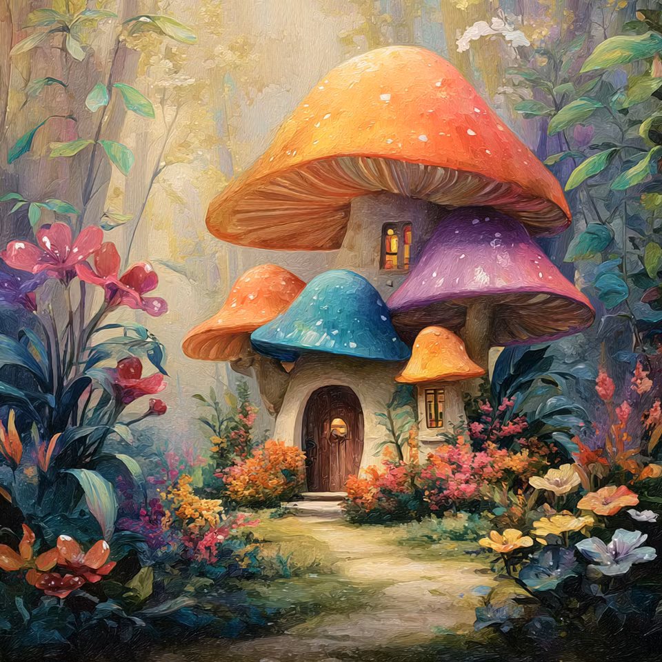 Paint by number - Sagohuset i skogen (Beställningsvara)