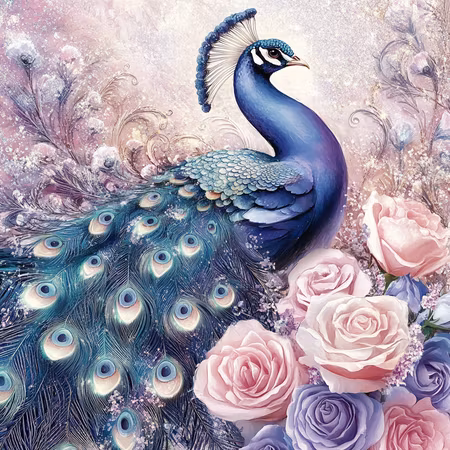 Paint by number - Påfågelns elegans (Beställningsvara)