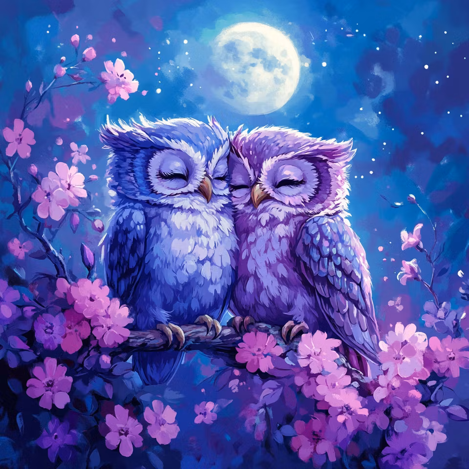 Paint by number - Nattens kärlek (Beställningsvara)