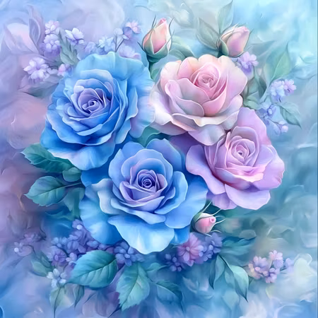 Diamond Painting Akryl - Pastellernas poesi