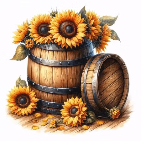 Diamond Painting Akryl - Rustik blomsterlycka