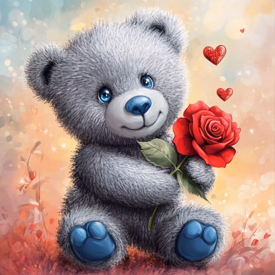 Korsstygn - Kärlek i tassarna (Beställningsvara)