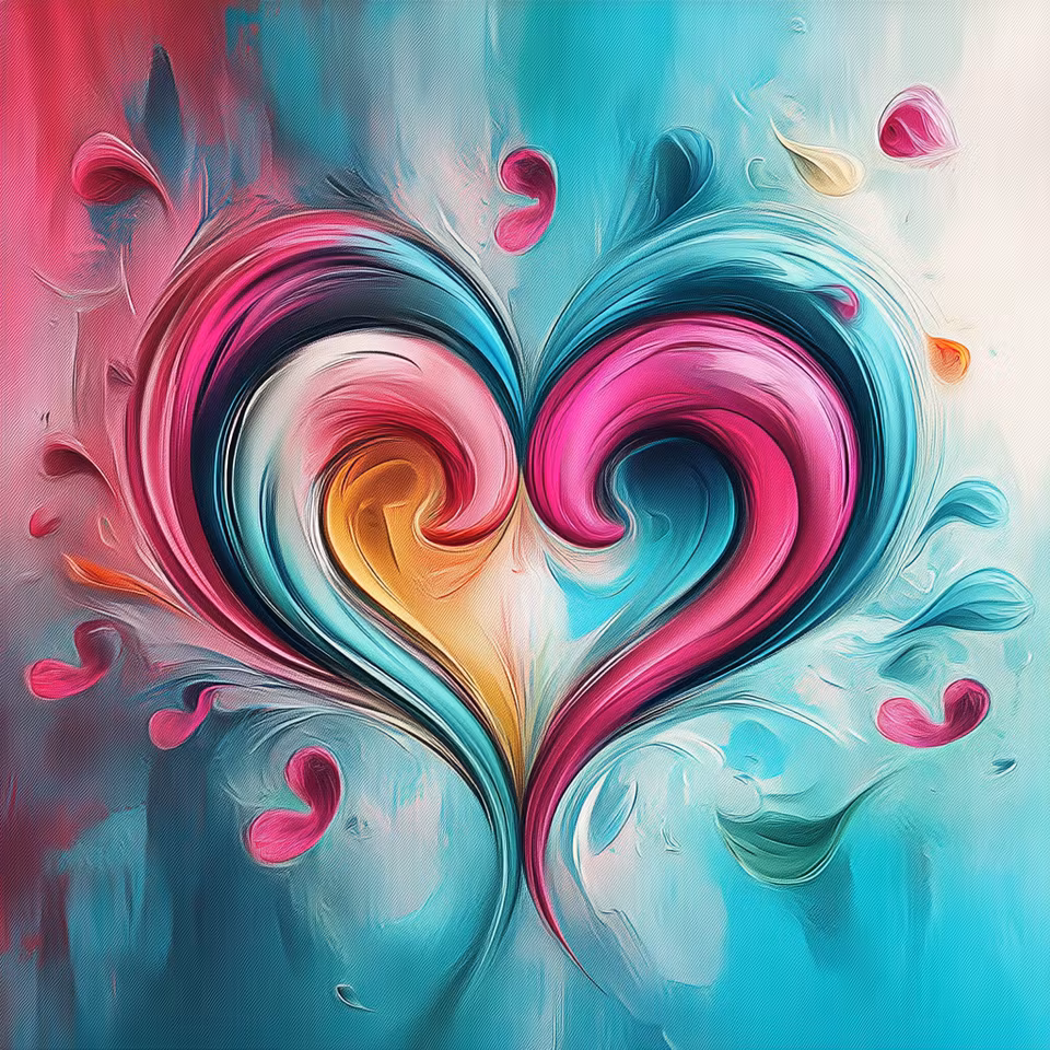 Diamond Painting - Två hjärtan i rytm (Beställningsvara)