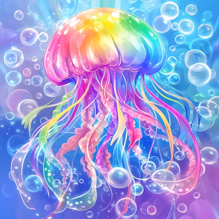 Diamond Painting Akryl - Färgernas dans i djupet