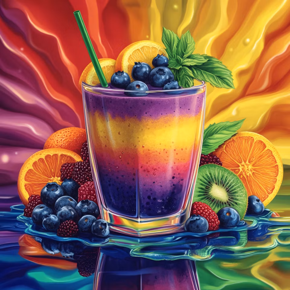 diamond painting, drink med bär