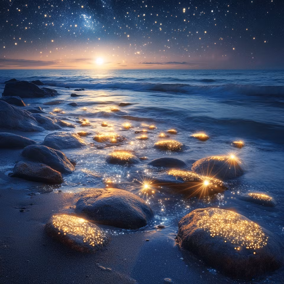 Paint by number - Stjärnljus vid strandkanten (Beställningsvara)