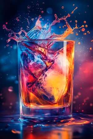 Diamond Painting Akryl - Färgsprakande splash