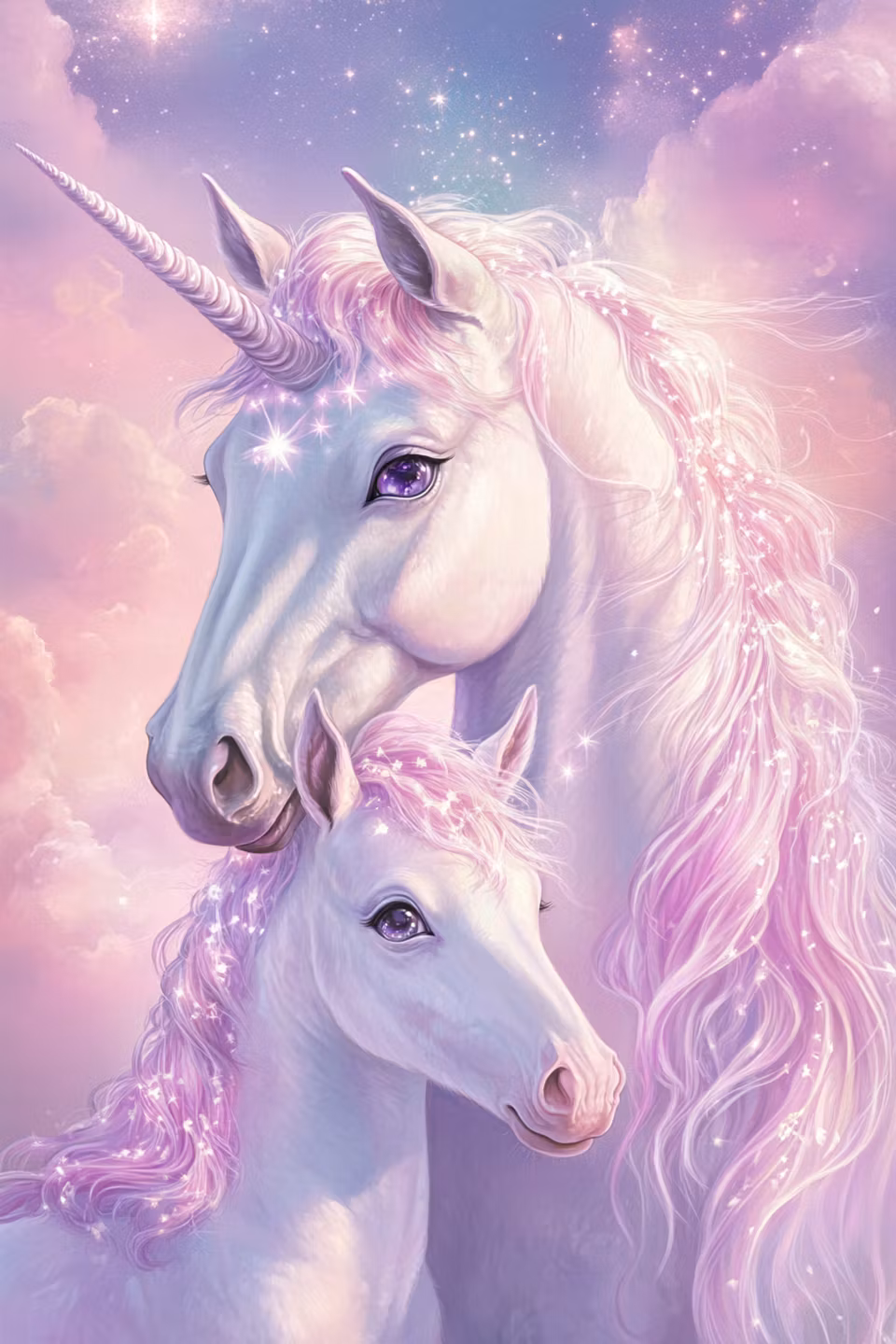 Diamond Painting Akryl - Enhörningens kärlek