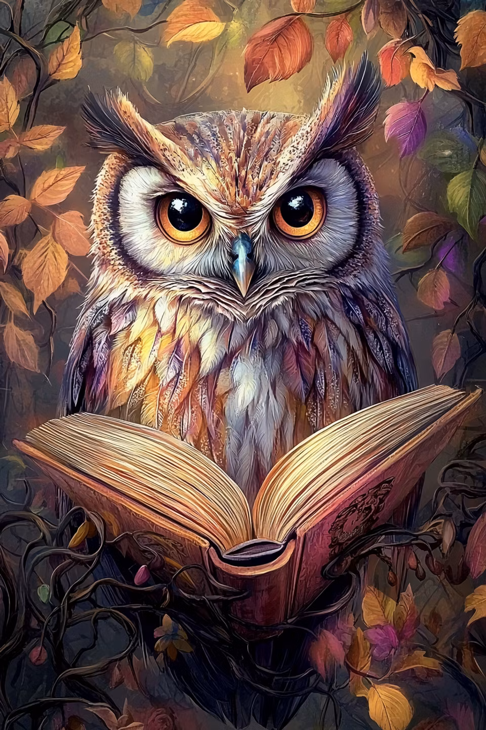 Diamond Painting Akryl - Den visa ugglans bok