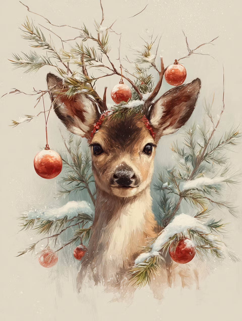 Korsstygn - Lilla rådjuret i vinterglöd (Beställningsvara)