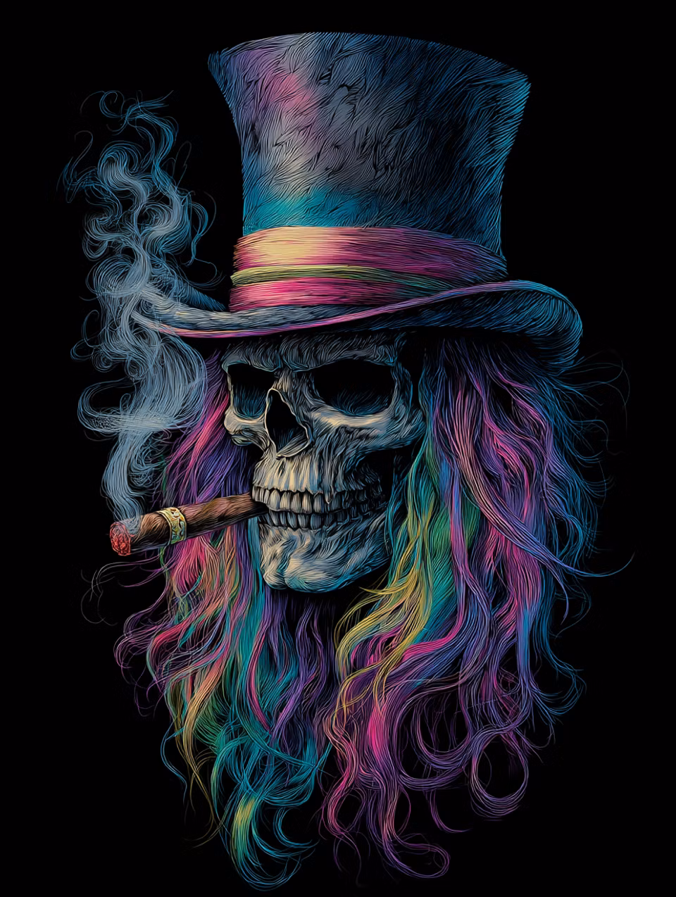 Korsstygn - Färgstark rebell – dödskalle med attityd (Beställningsvara)