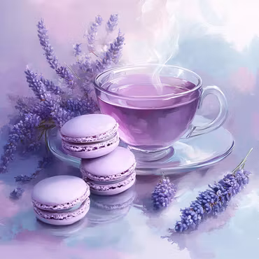 Diamond Painting Polyester - Lugn i lila toner