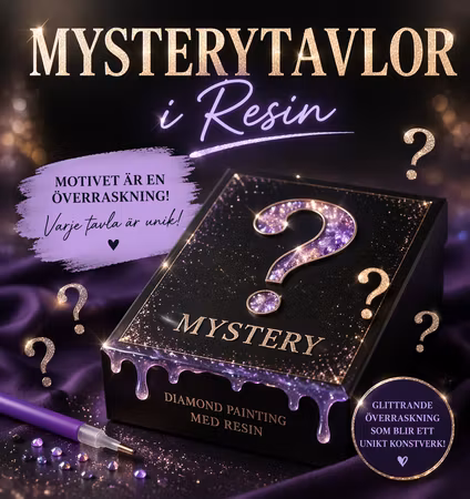 Mystery resintavla med 50st färger & specialpärlor (Beställningsvara)
