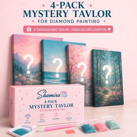 4-pack Mystery Tavlor – Diamond Painting (Beställningsvara)