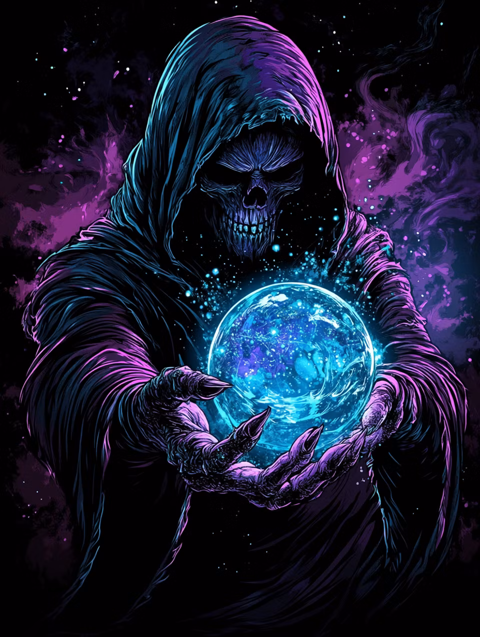 Diamond Painting - Skuggväktaren med Det Blå Klotet (Beställningsvara)