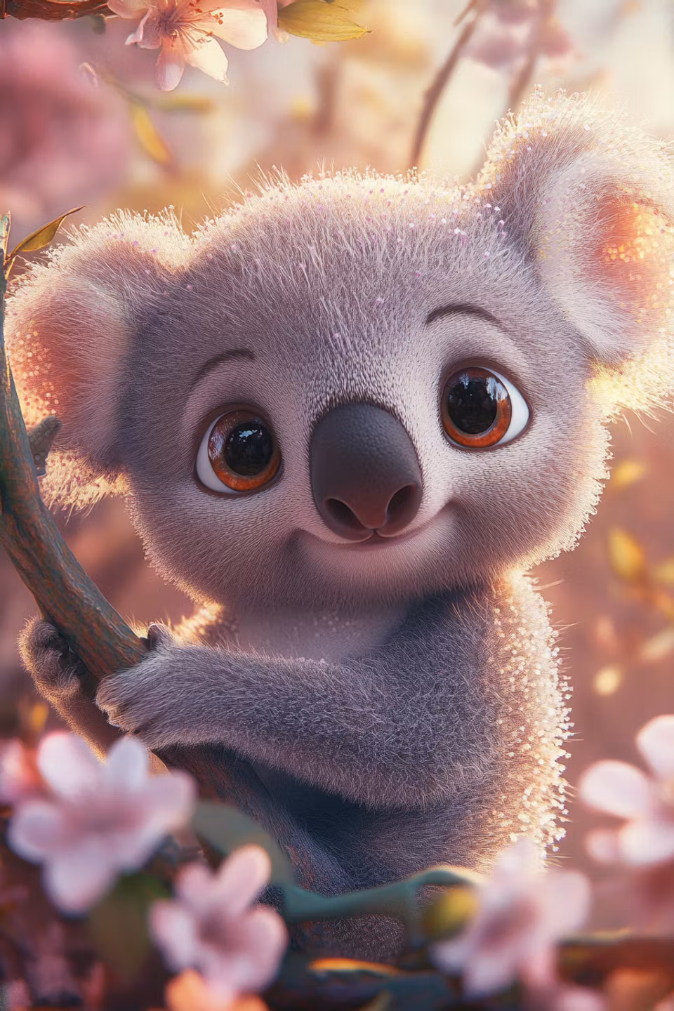 Diamond Painting - Koala i Morgonblom (Beställningsvara)