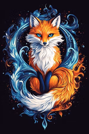 Diamond Painting - Eldrävens Magiska Dans (Beställningsvara)