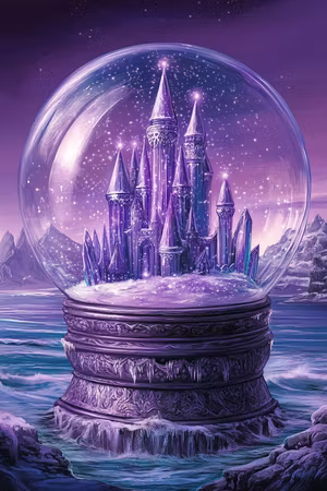 Diamond Painting - Kristallslottet i Snögloben (Beställningsvara)