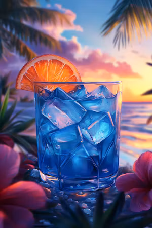 Paint by number - Blå Solnedgångsdrink (Beställningsvara)