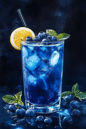 Paint by number - Blåbärsfrisk Sommardrink (Beställningsvara)