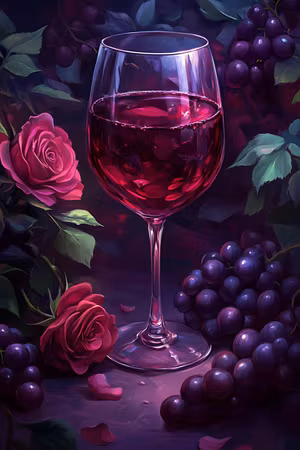 Korsstygn - Rosé bland Druvor och Rosor (Beställningsvara)